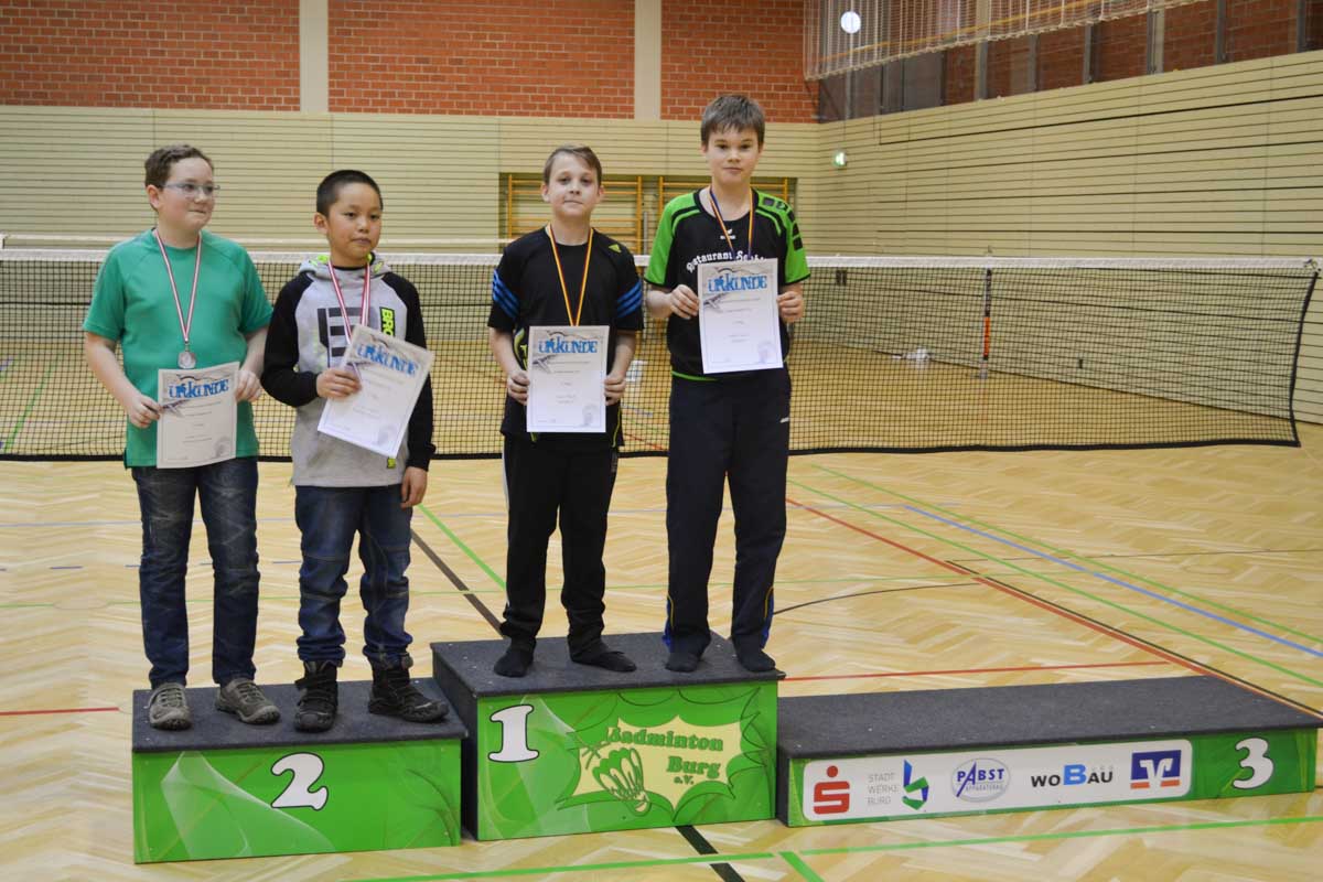 Im JD U13 belegten Lukas und Marten den Platz 1 - Fünffaches Gold für den Flechtinger SV bei den Regionalmeisterschaften 2019 in Burg (Badminton Flechtingen)